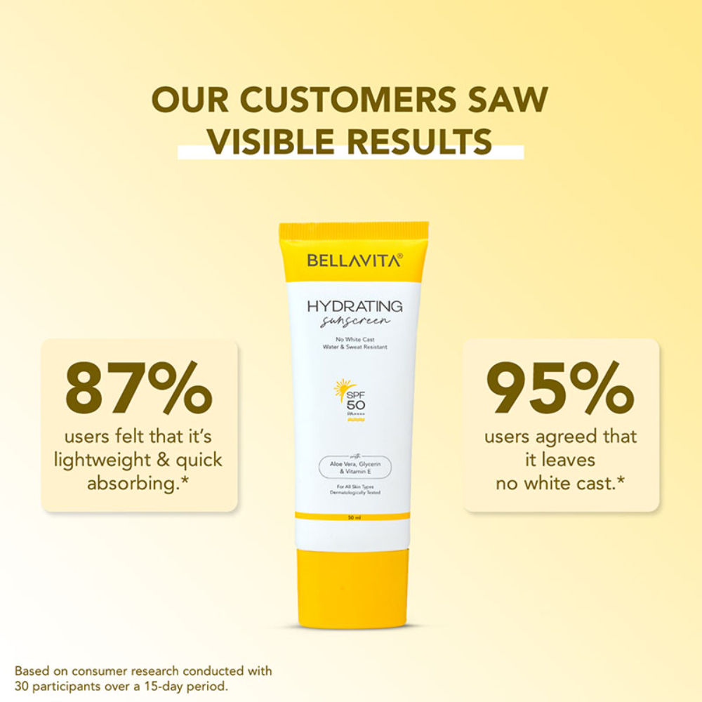 Bella Vita Water based Hydrating SPF 50 PA+++ UV Protection Sun Block Sunscreen 50ML