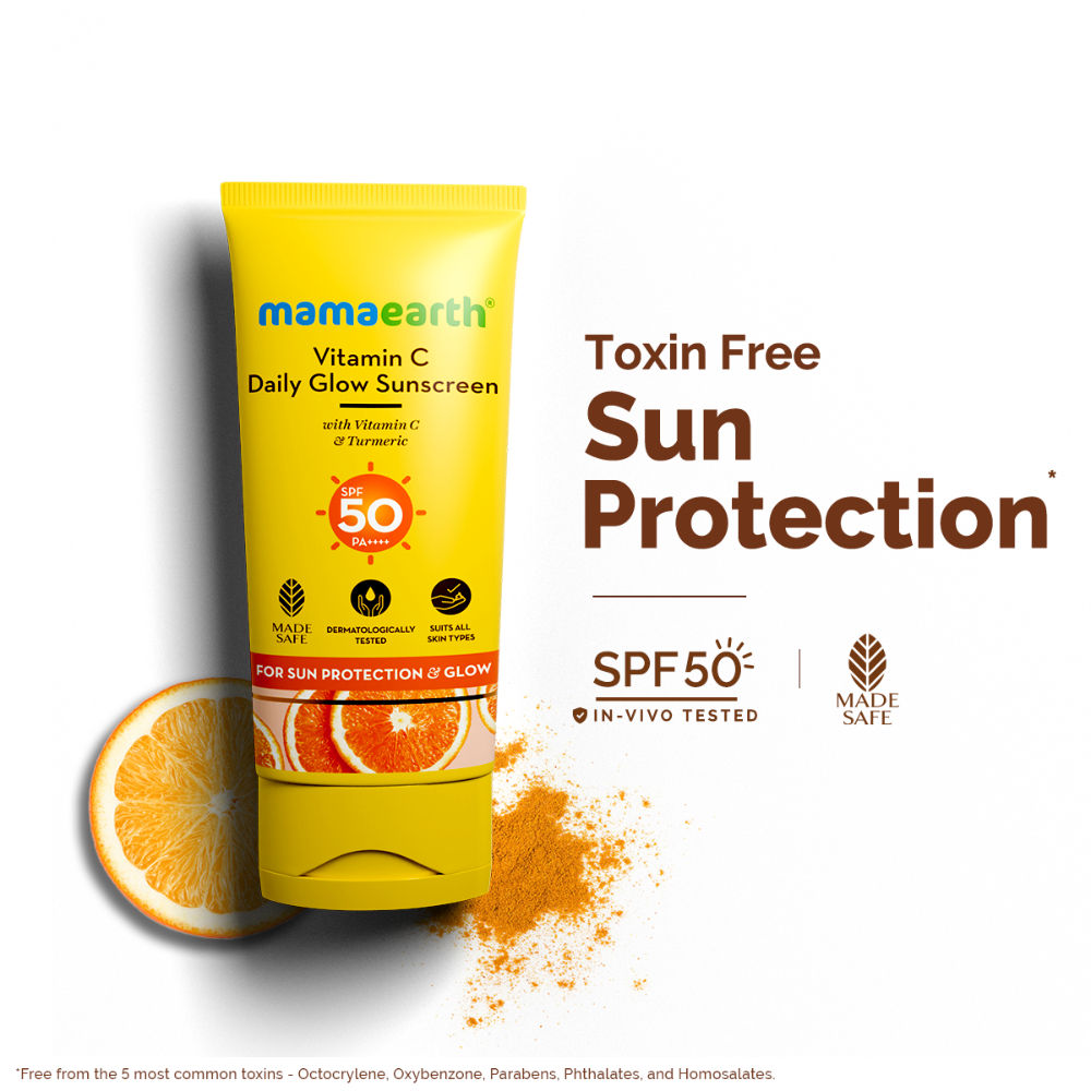 Vitamin C Daily Glow Sunscreen With Vit C & Turmeric For Tan Protect... - In-Vivo tested - 50 g