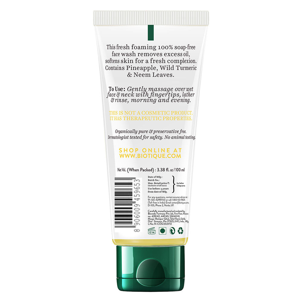 Bio Pineapple Oil Control Foaming Face Wash