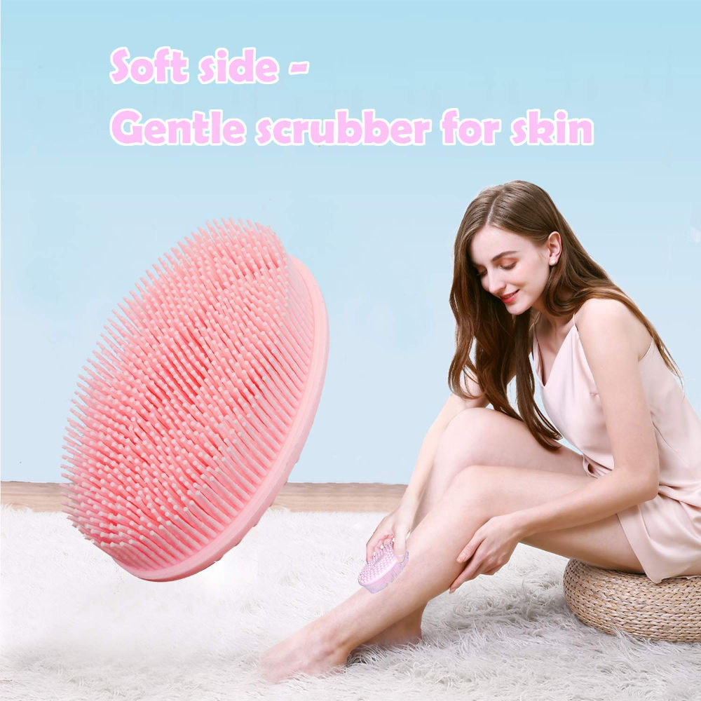 Exfoliating Silicone Bath Brush And Body Scrubber