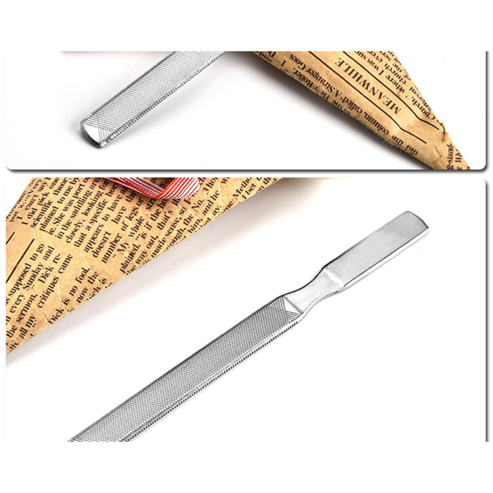 Nail Filer and Buffer double sided stainless steel pedicure manicure nail tool