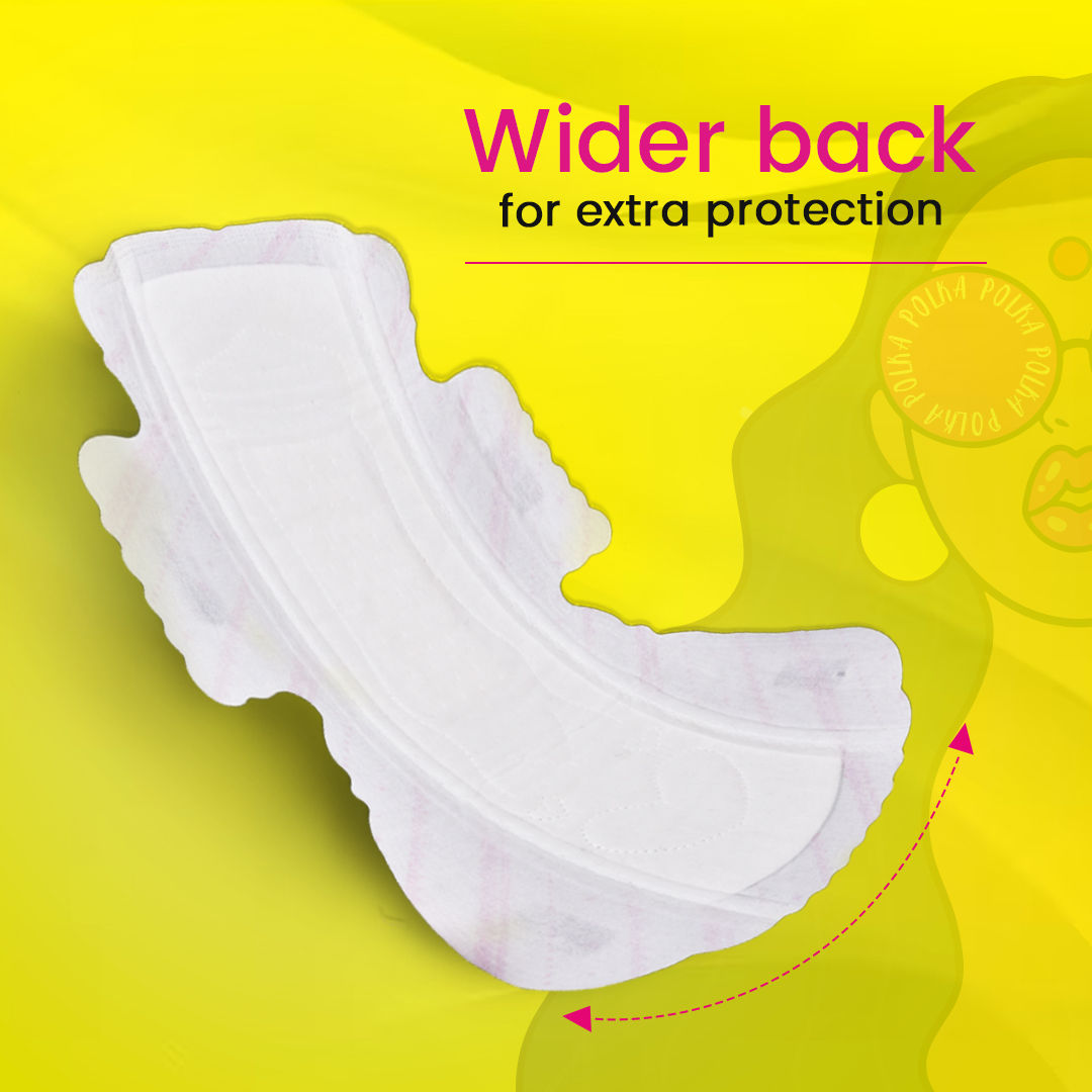 POLKA Ultra Sanitary Pads Organic Cotton Soft Feel Rash Free Wide Back
