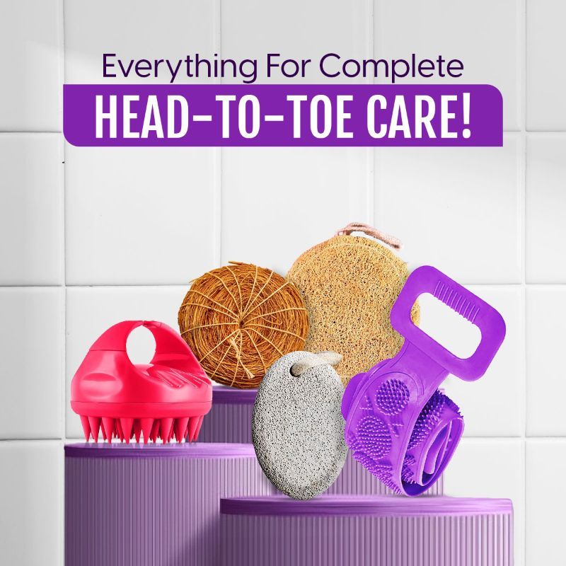 Professional Silicone Body Back Scrubber Belt Exfoliating Bath Brush