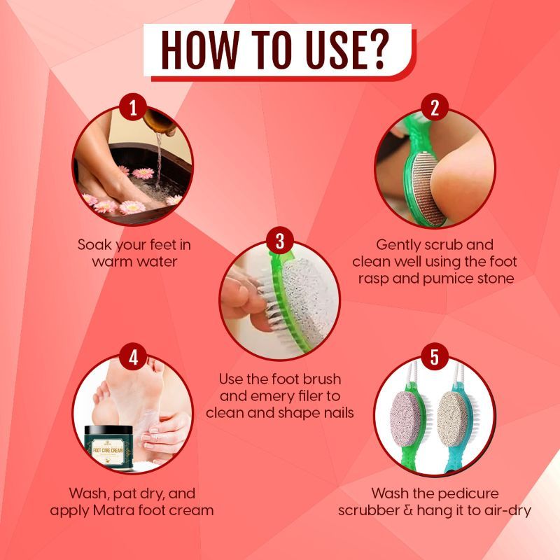 Foot Filer Scrubber 4-in-1 Pedicure Brush Dead Skin, Callus Removal Heels Scraper Pumice Stone