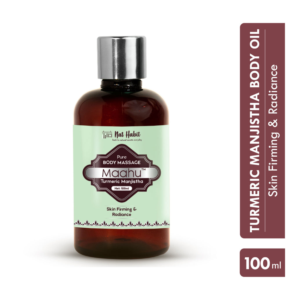 Turmeric Manjistha Maahu Ayurvedic Body Massage Oil - 100ml