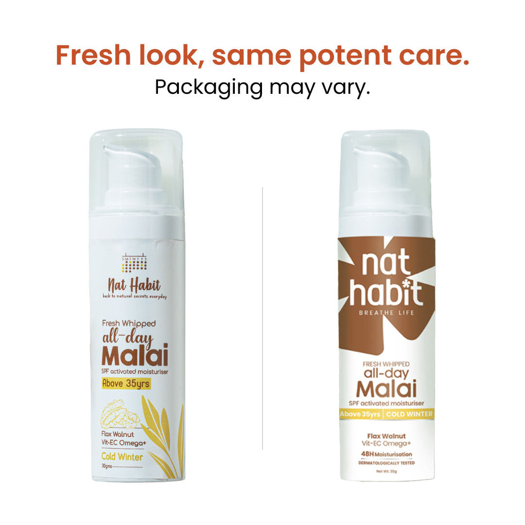 Flax Walnut Malai Face Moisturizer For Glowing Skin, Cold Cream For Combination Skin