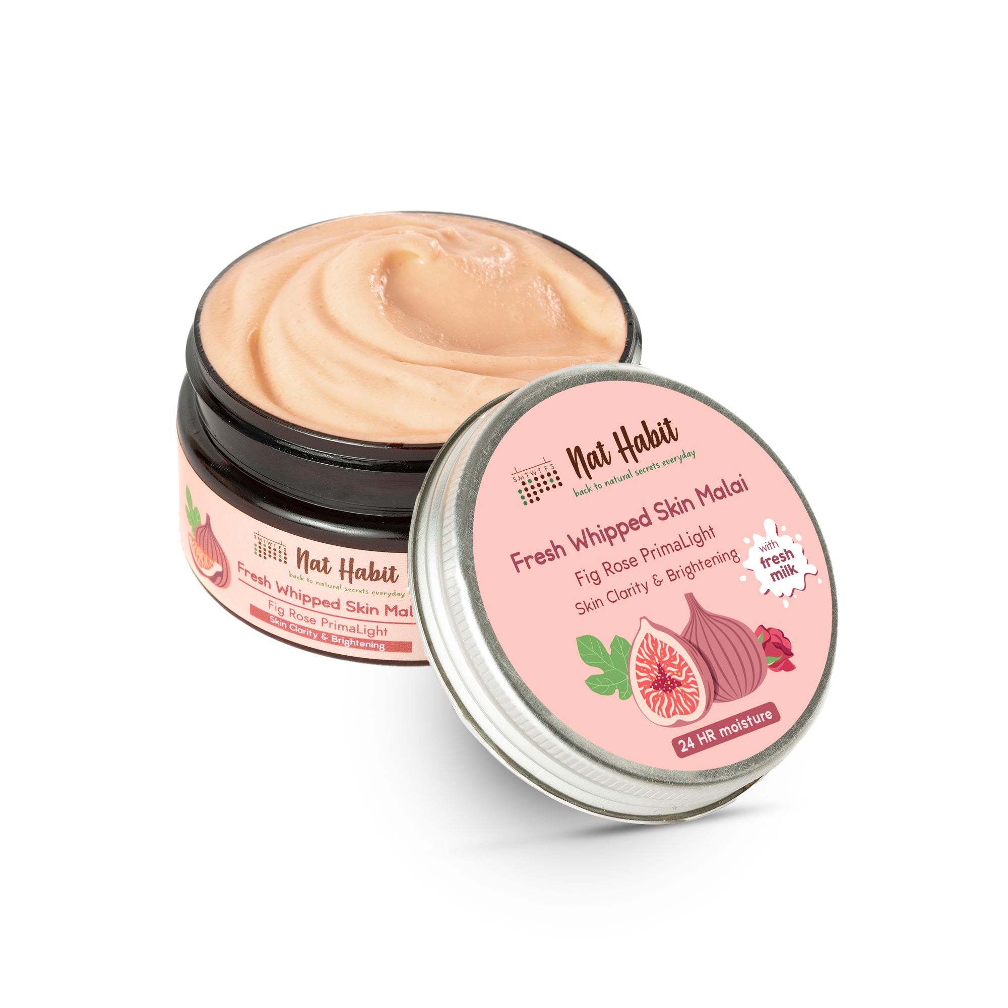 Fig Rose Primalight Skin Malai Body Butter for Skin Brightening 24 HR Moisture - 120 g