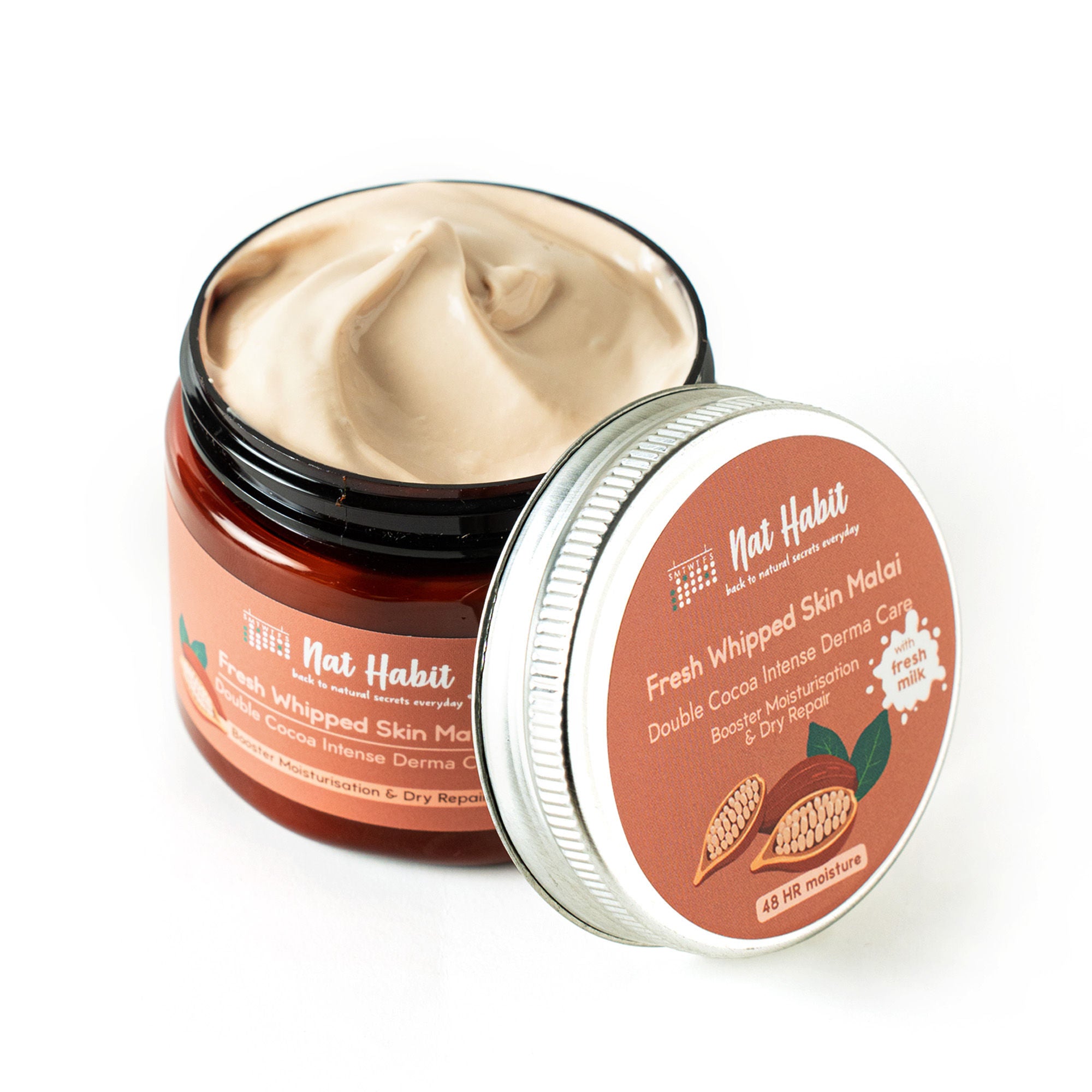 Double Cocoa Whipped Skin Malai Body Butter for Extreme Dryness 48 HR Moisture