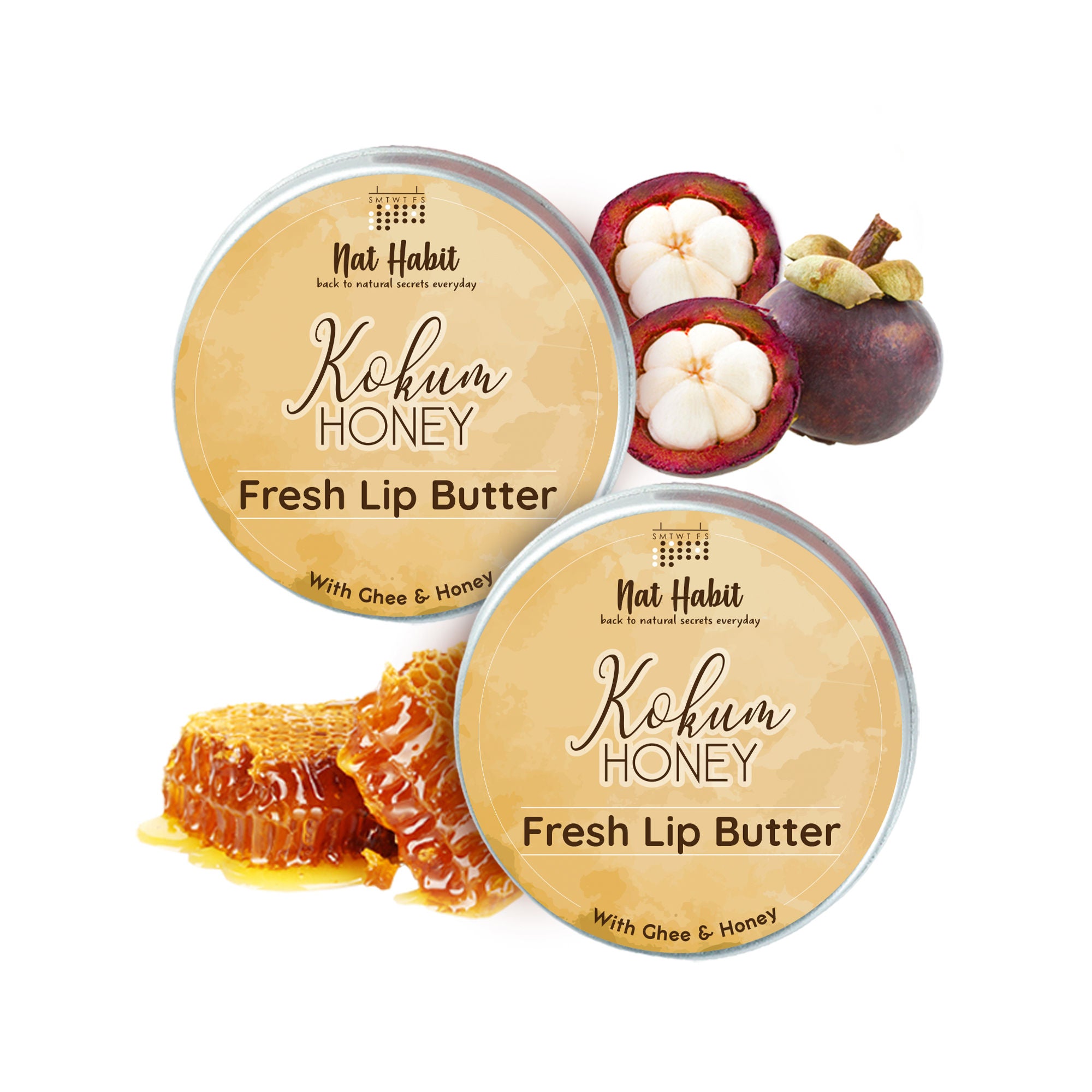 Desi Ghee & Honey Lip Balm- Kokum Honey Lip Butter For Lip Pigmentation & Lip Lightening