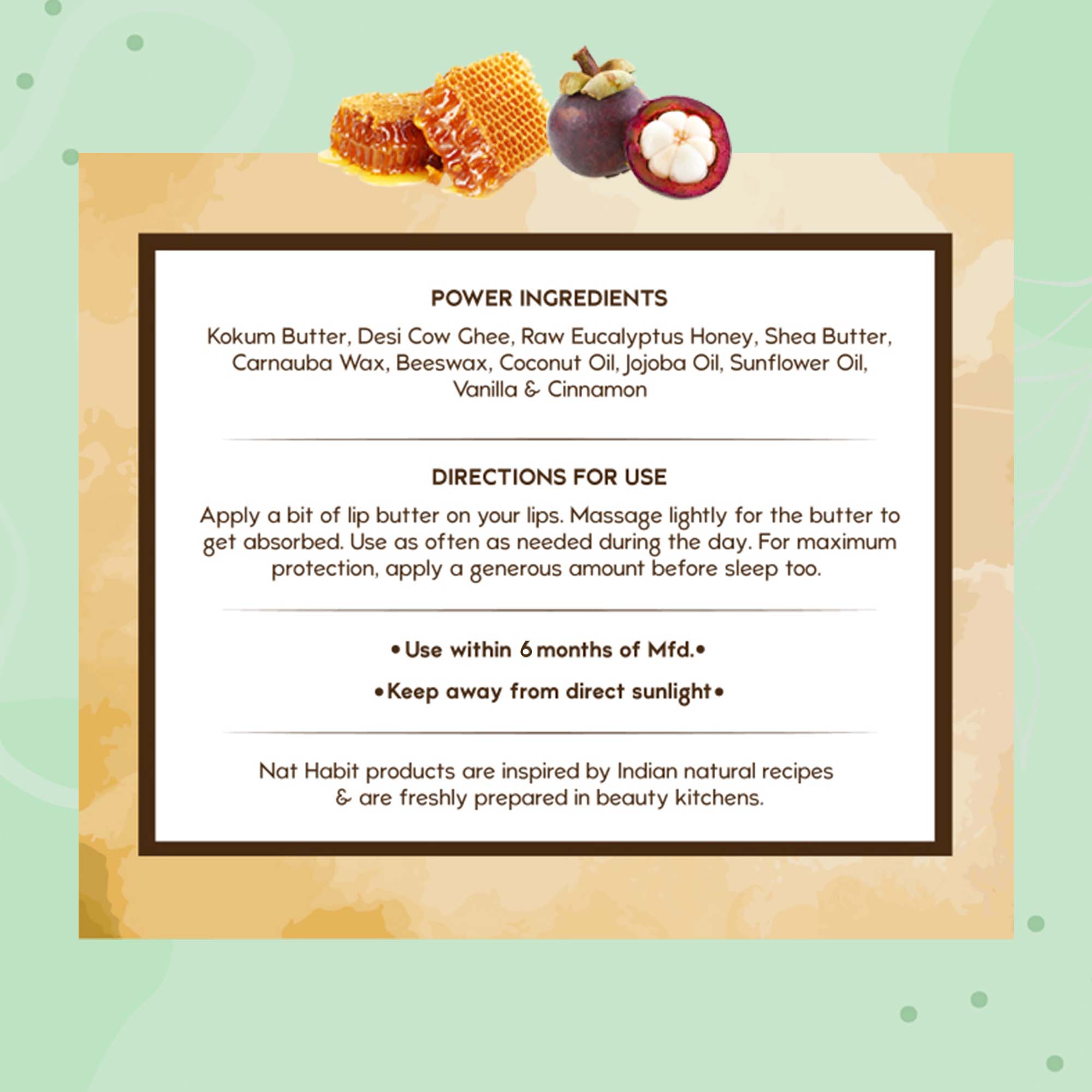 Desi Ghee & Honey Lip Balm- Kokum Honey Lip Butter For Lip Pigmentation & Lip Lightening