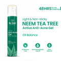 Active Anti Acne Neem Tea Tree Face Gel Moisturiser For Oily & Acne Prone Skin