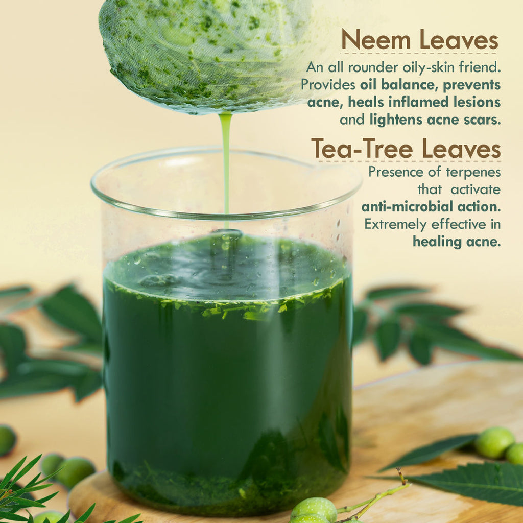 Active Anti Acne Neem Tea Tree Face Gel Moisturiser For Oily & Acne Prone Skin