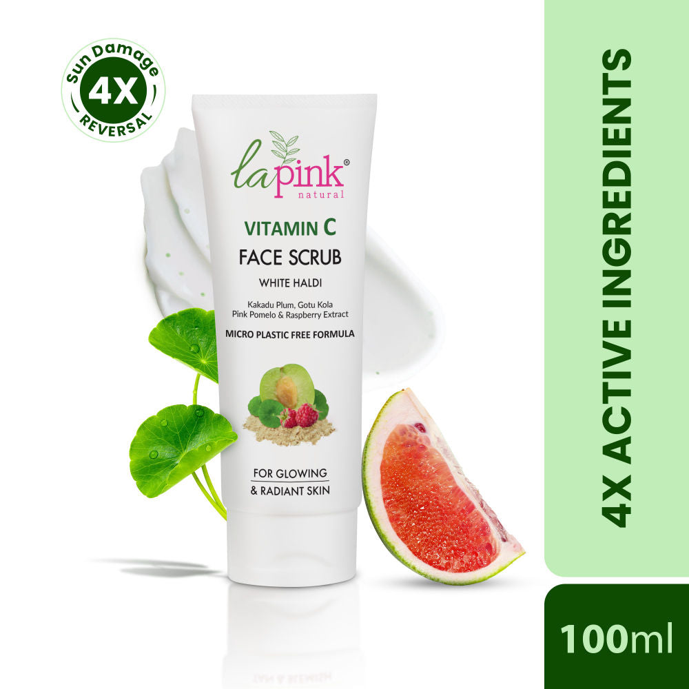 Vitamin C Brightening Face Scrub For Glowing Skin, Gentle Exfoliation, All Skin Types