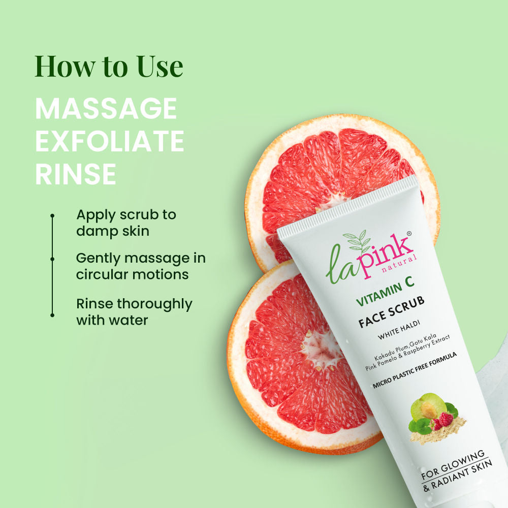 Vitamin C Brightening Face Scrub For Glowing Skin, Gentle Exfoliation, All Skin Types
