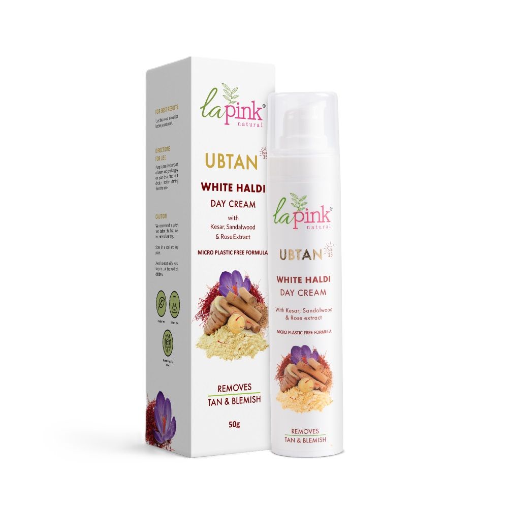 Ubtan Day Cream Spf 15 With Saffron For Glowing Skin & Tan Removal, Oil-Free Cream