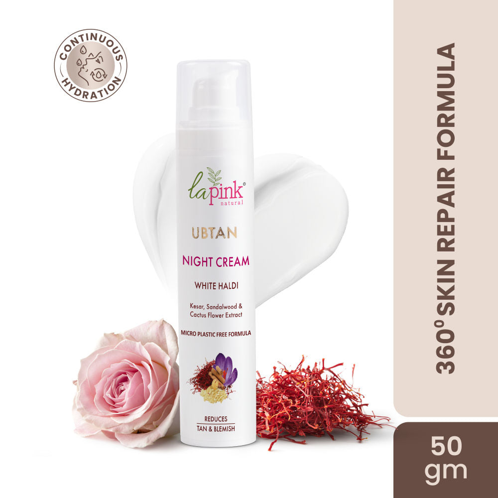 Ubtan Night Cream With Saffron For Glowing & Spot Free Skin, For Oily & Dry Skin