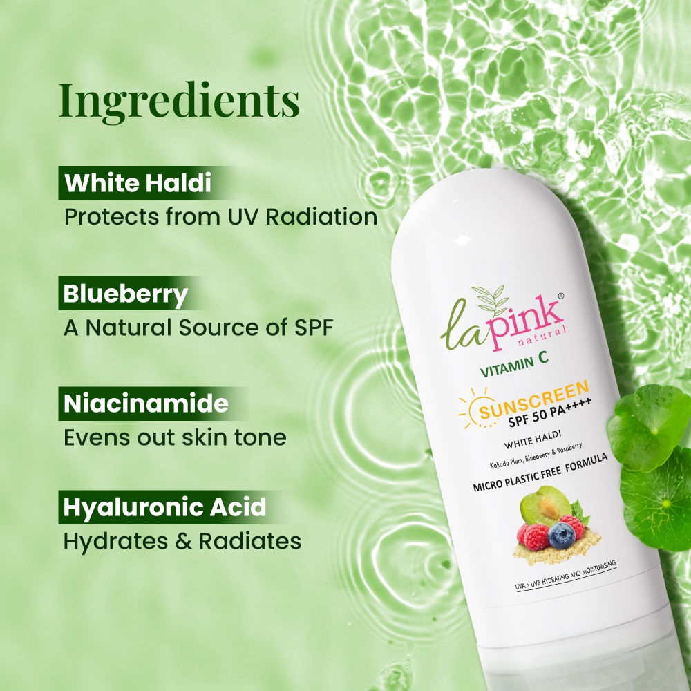 Vitamin C Sunscreen SPF 50 PA ++++ Hyaluronic Acid & Niacinamide For UVA Protection