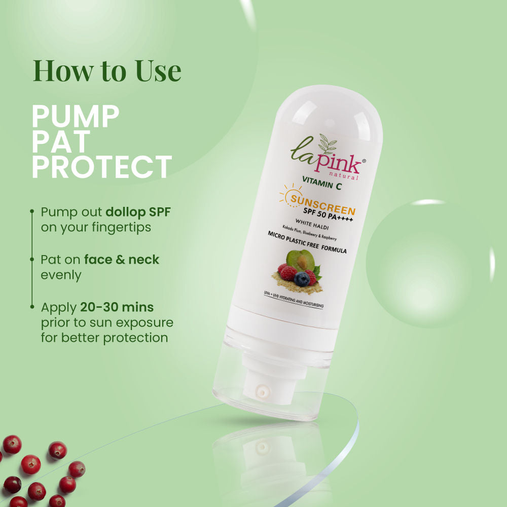 Vitamin C Sunscreen SPF 50 PA ++++ Hyaluronic Acid & Niacinamide For UVA Protection