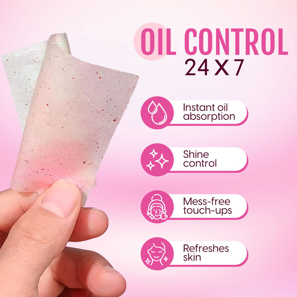Oil Control Blotting Sheets - Absorbing Paper for Oily Face, Sweat Remover, Mattifying Tissues