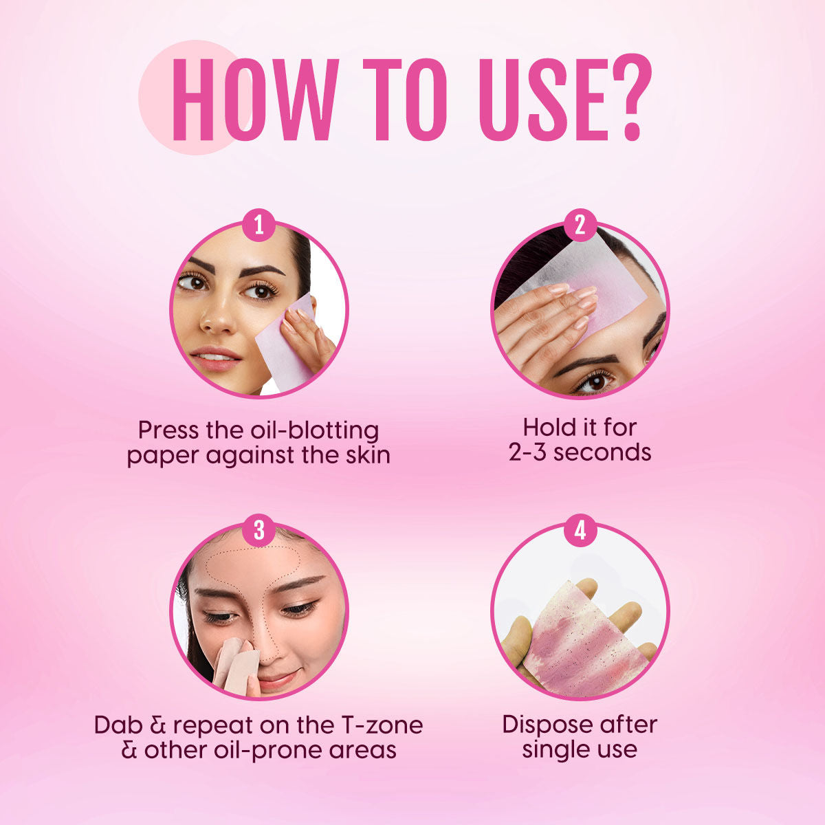 Oil Control Blotting Sheets - Absorbing Paper for Oily Face, Sweat Remover, Mattifying Tissues