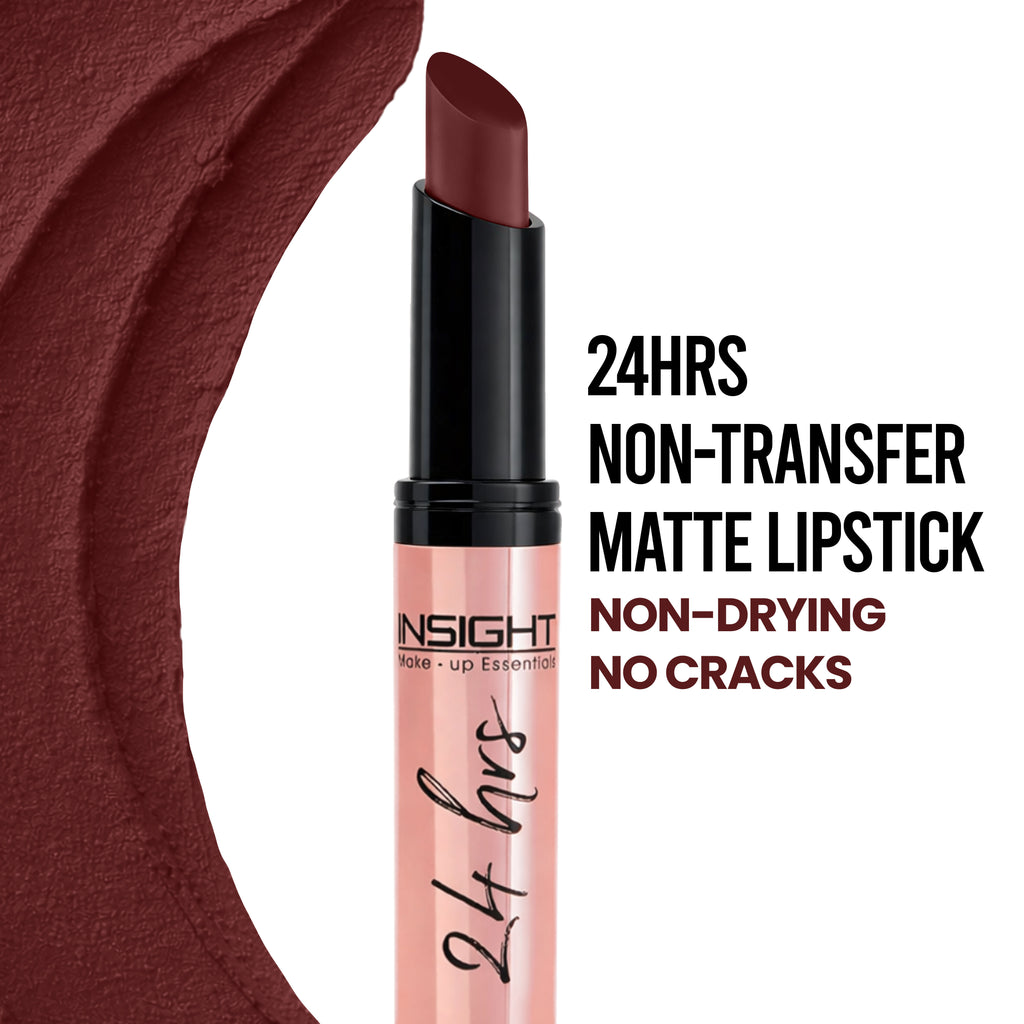 24 Hrs Non Transfer Matte Lipstick, Creamy Texture Matte Finish, Waterproof - Red Seeker