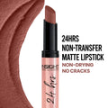 24 Hrs Non Transfer Matte Lipstick, Creamy Texture Matte Finish, Waterproof