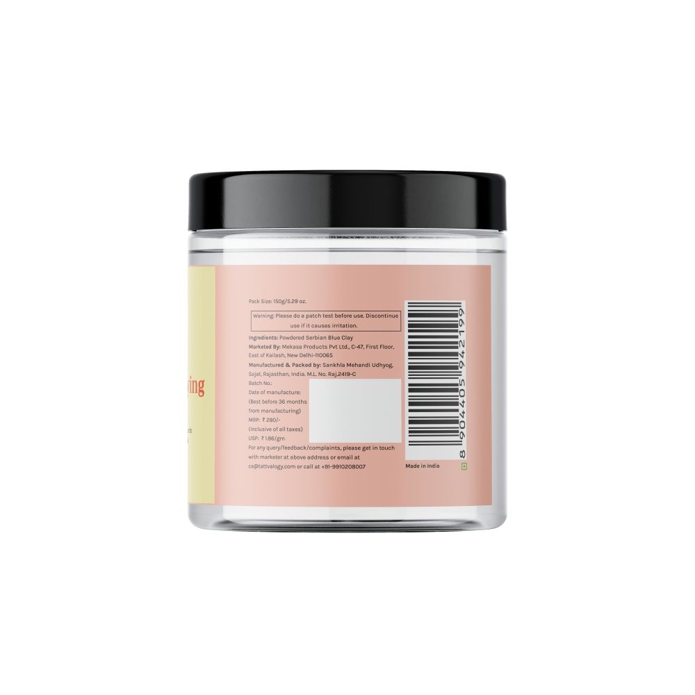 Serbian Blue Clay - Detoxifies, Purifies Pores & Restores Glow for Balanced, Healthy Skin