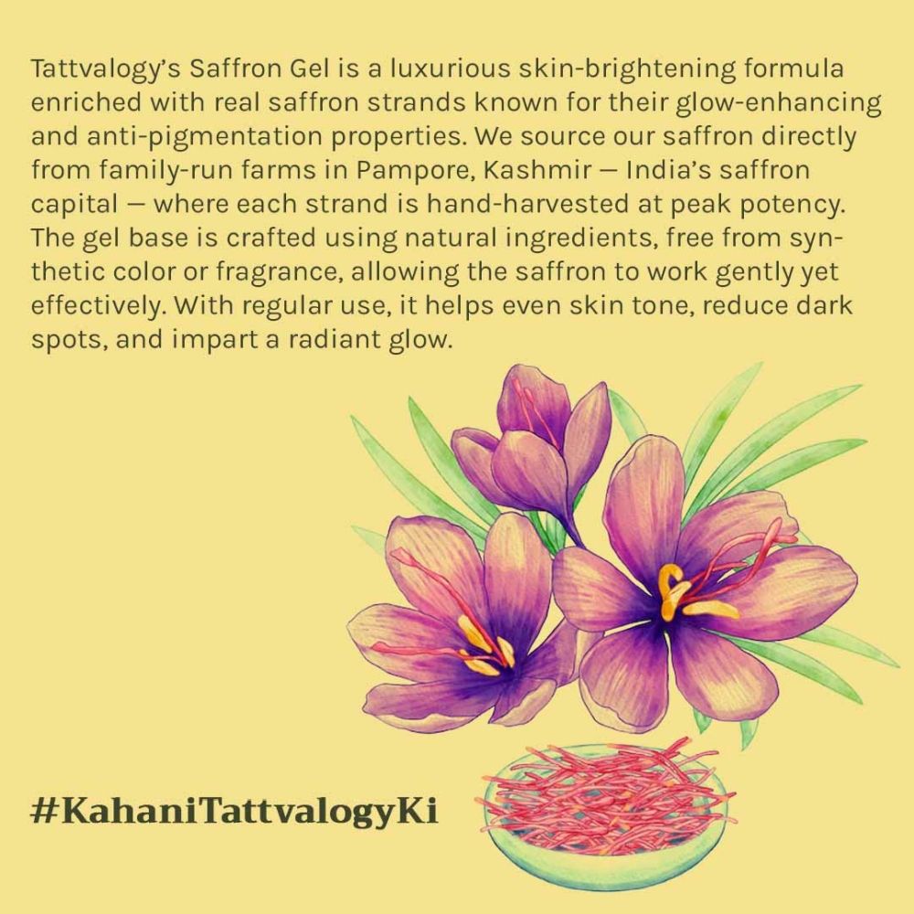Luxurious Saffron Gel - Pure Saffron, Brightens Skin, Reduces Pigmentation & Adds Glow