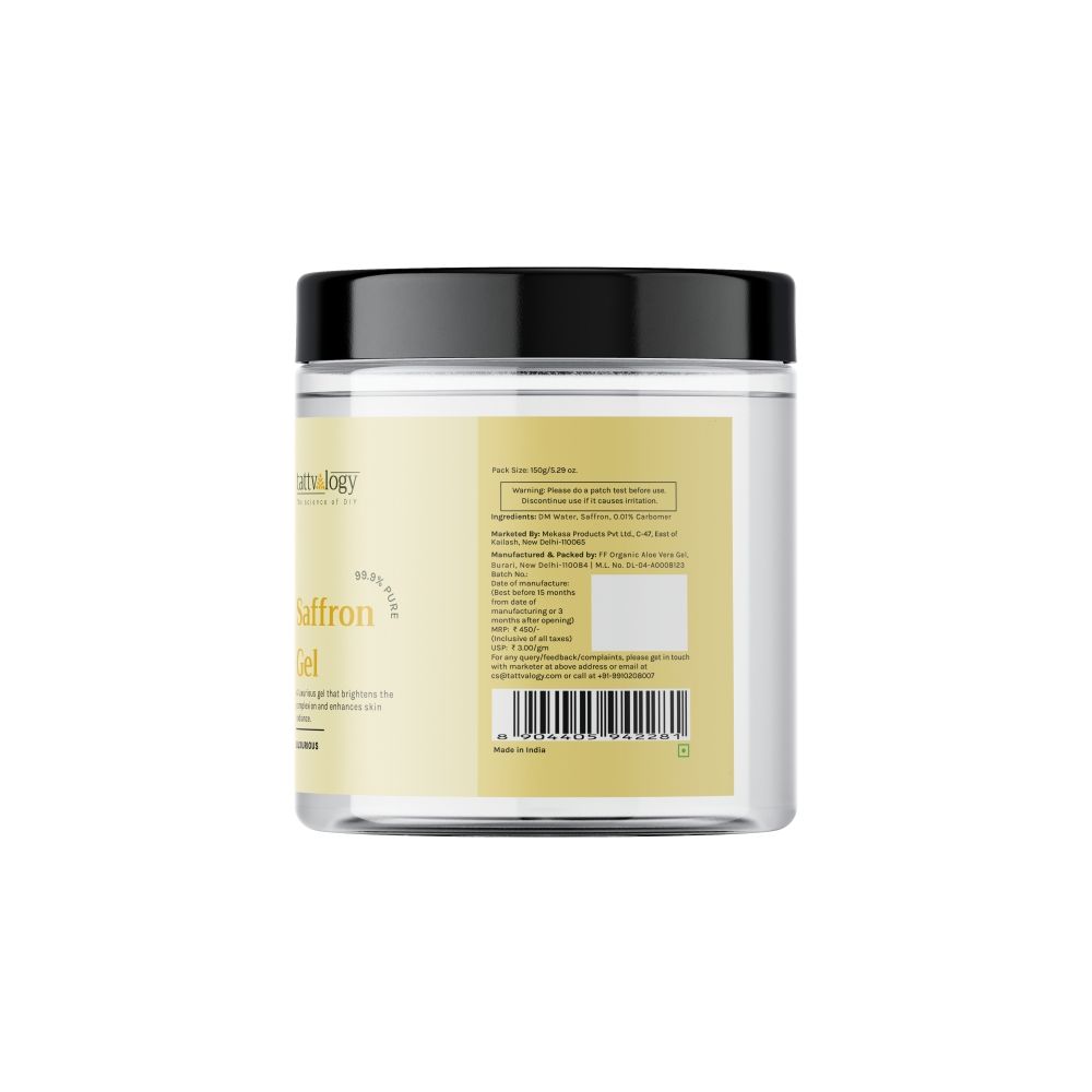 Luxurious Saffron Gel - Pure Saffron, Brightens Skin, Reduces Pigmentation & Adds Glow