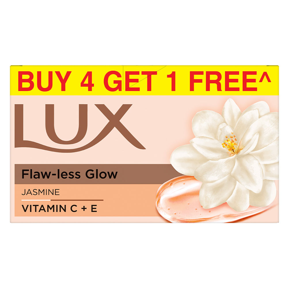 Flaw-Less Glow Jasmine Bathing Soap Infused With Vitamin C & E - Buy 4 Get 1 Free