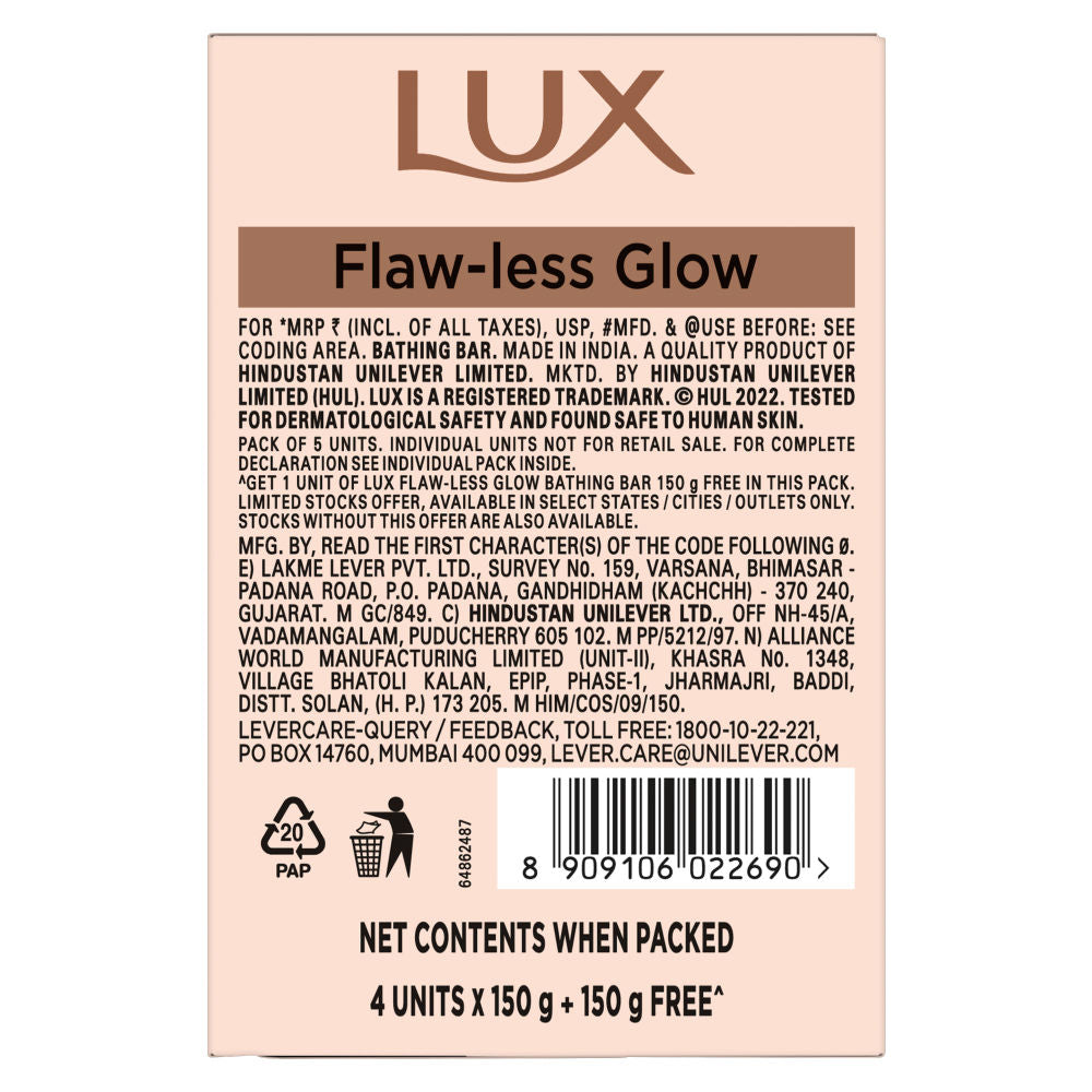 Flaw-Less Glow Jasmine Bathing Soap Infused With Vitamin C & E - Buy 4 Get 1 Free