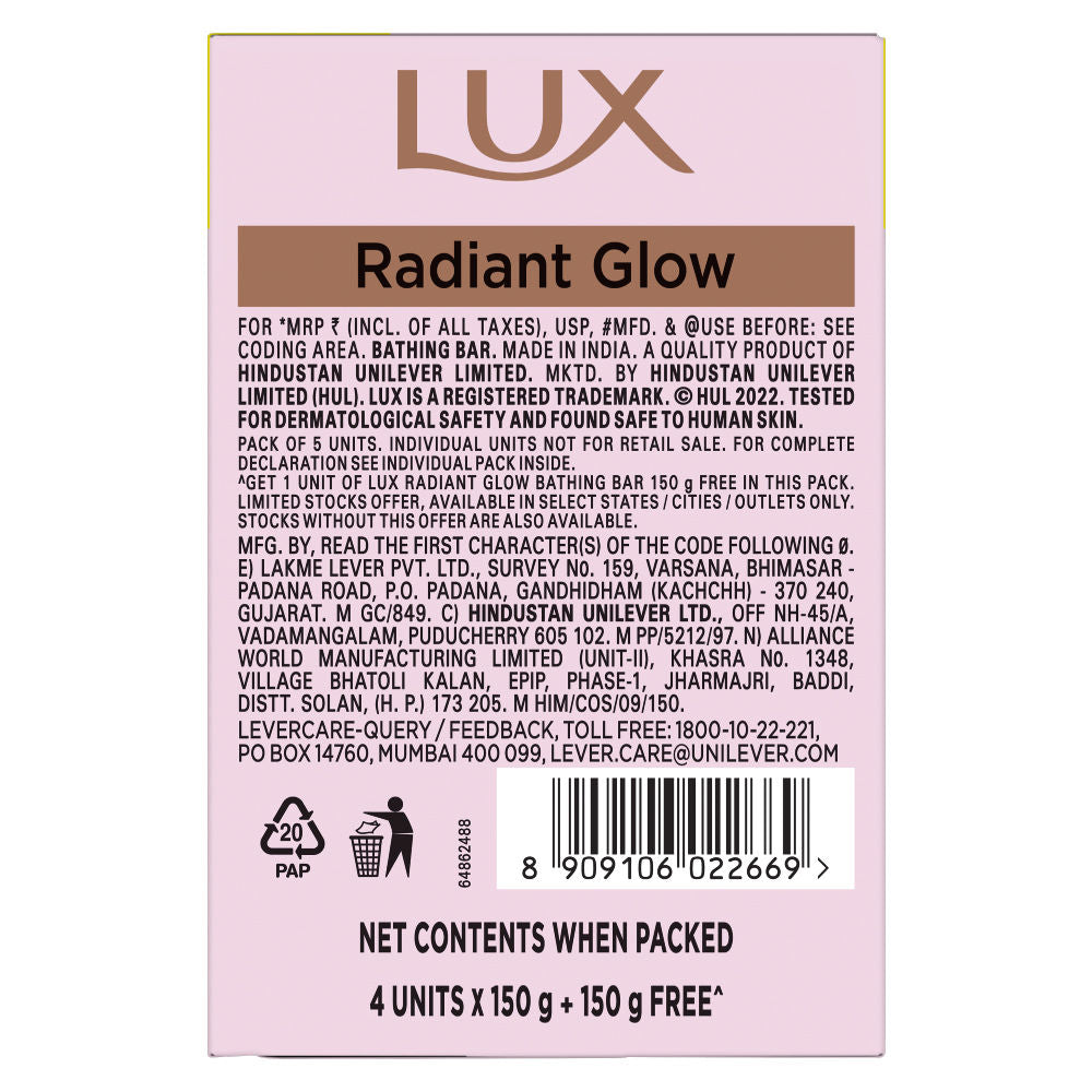 Even-Toned Glow Bathing Soap Infused With Vitamin C & E - Buy 4 Get 1 Free