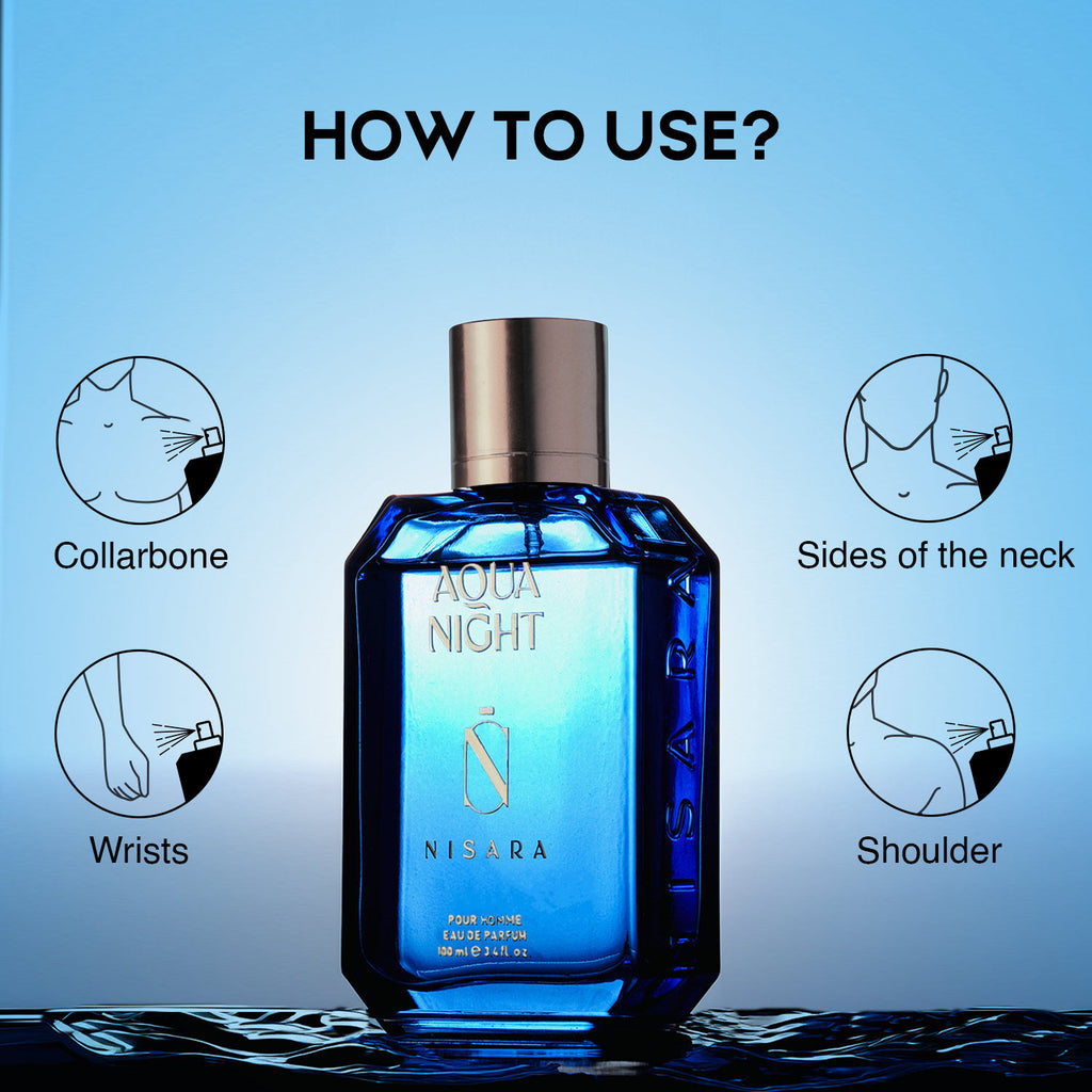 Aqua Night - Perfume For Men,Eau De Parfum,Long Lasting Marine Woody Fragrance