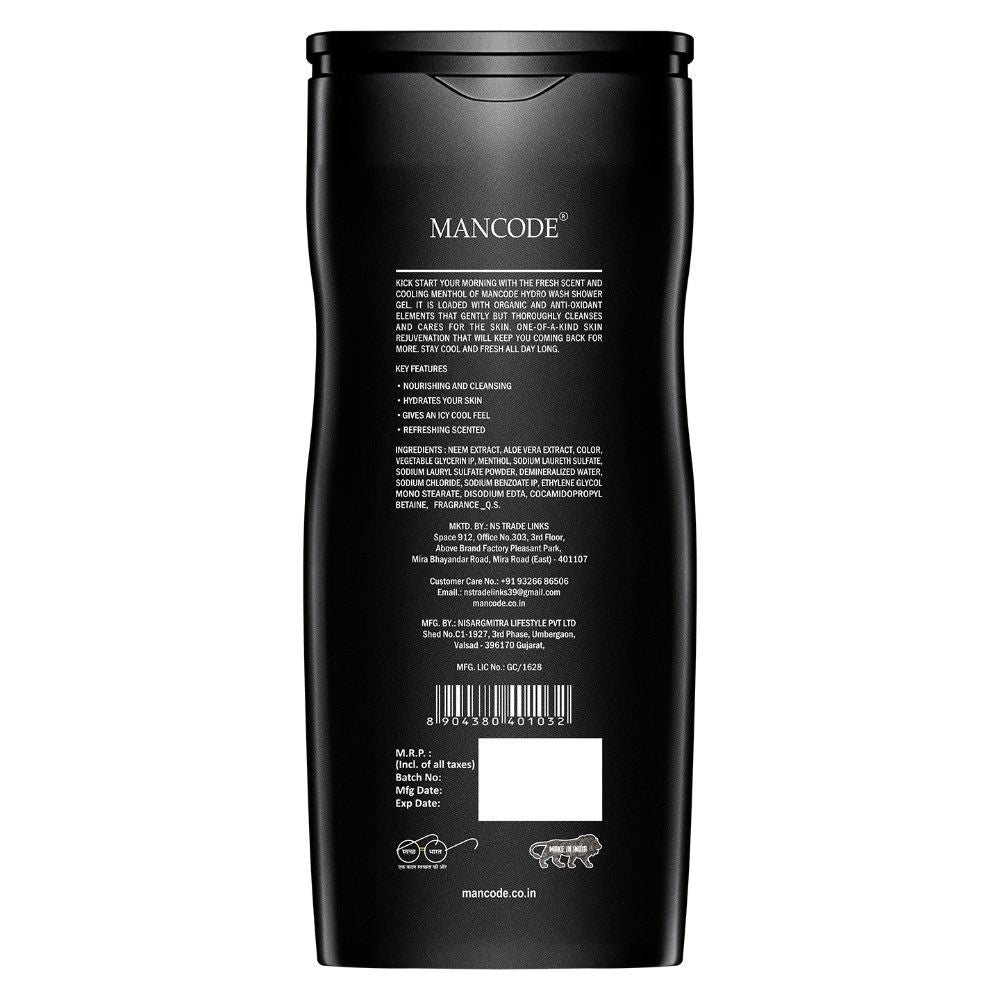 Hydro Body Wash 3 In 1 Body Wash Face Wash Hair Shampoo For Men
