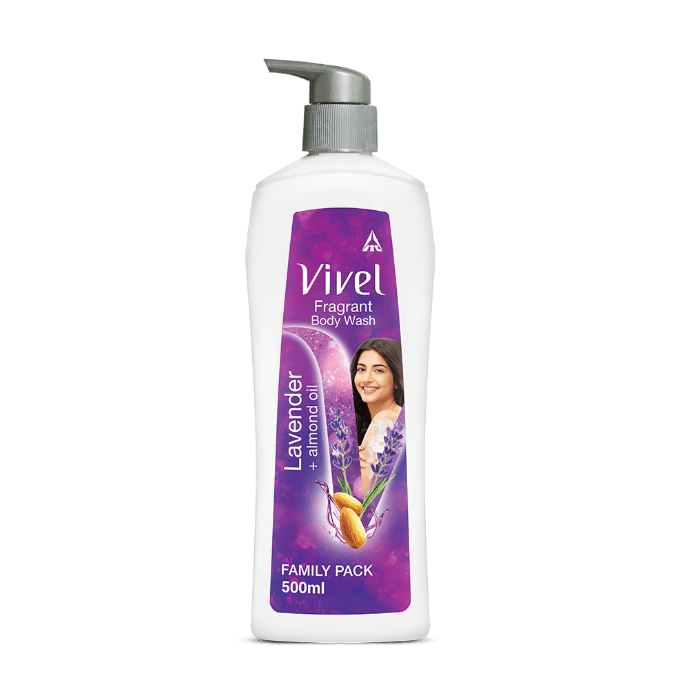 Moisturizing Fragrant Body Wash Lavender & Almond Oil Pump Bottle Shower Gel
