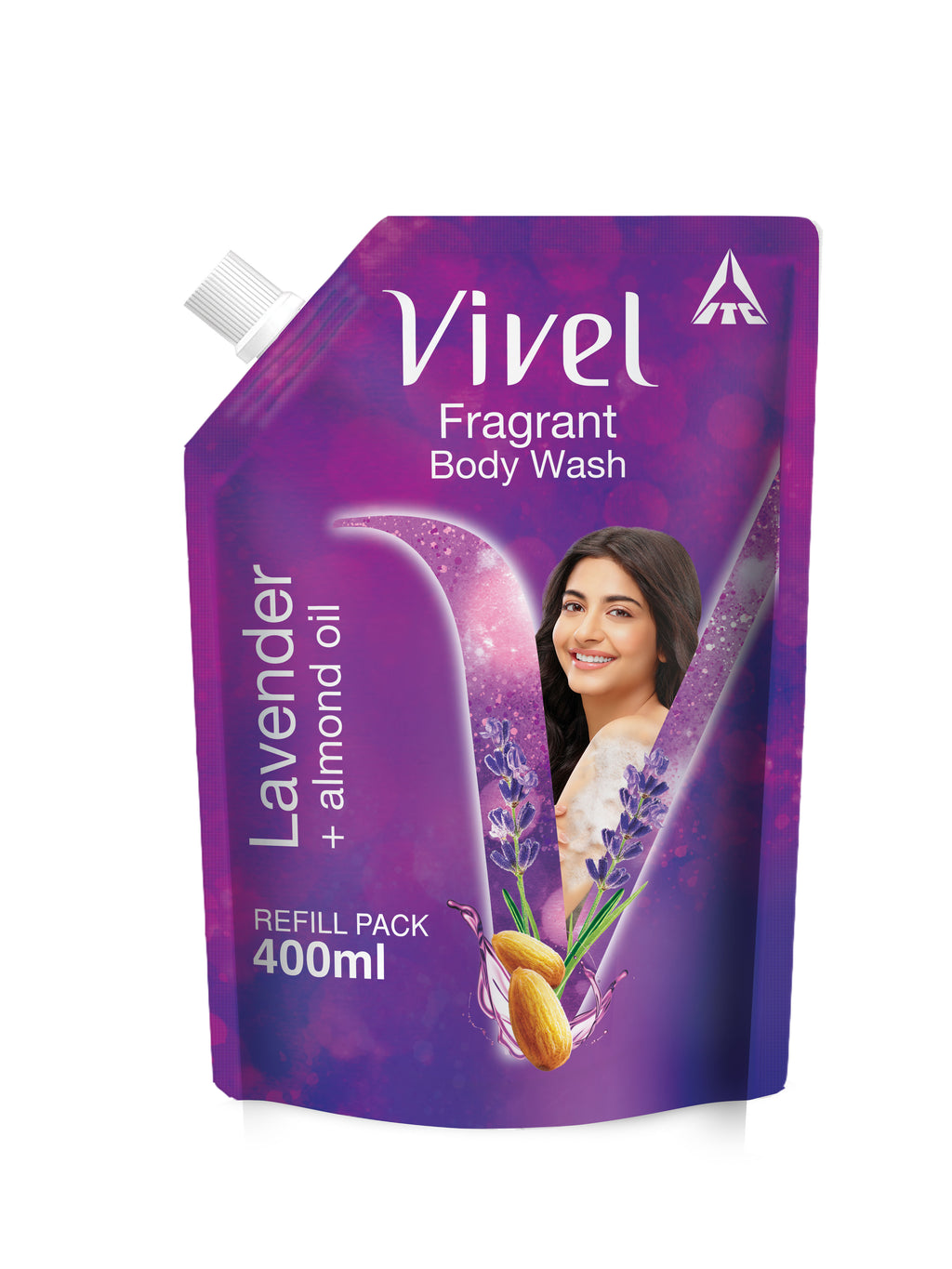 Fragrant Body Wash Lavender & Almond Oil Moisturizing Shower Gel Supersaver Refill Pack