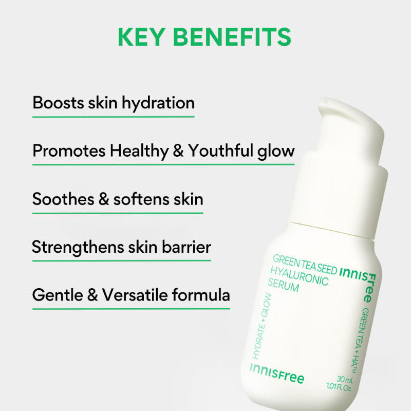 Hyaluronic Acid Green Tea Seed Serum For Glowing & Hydrated Skin