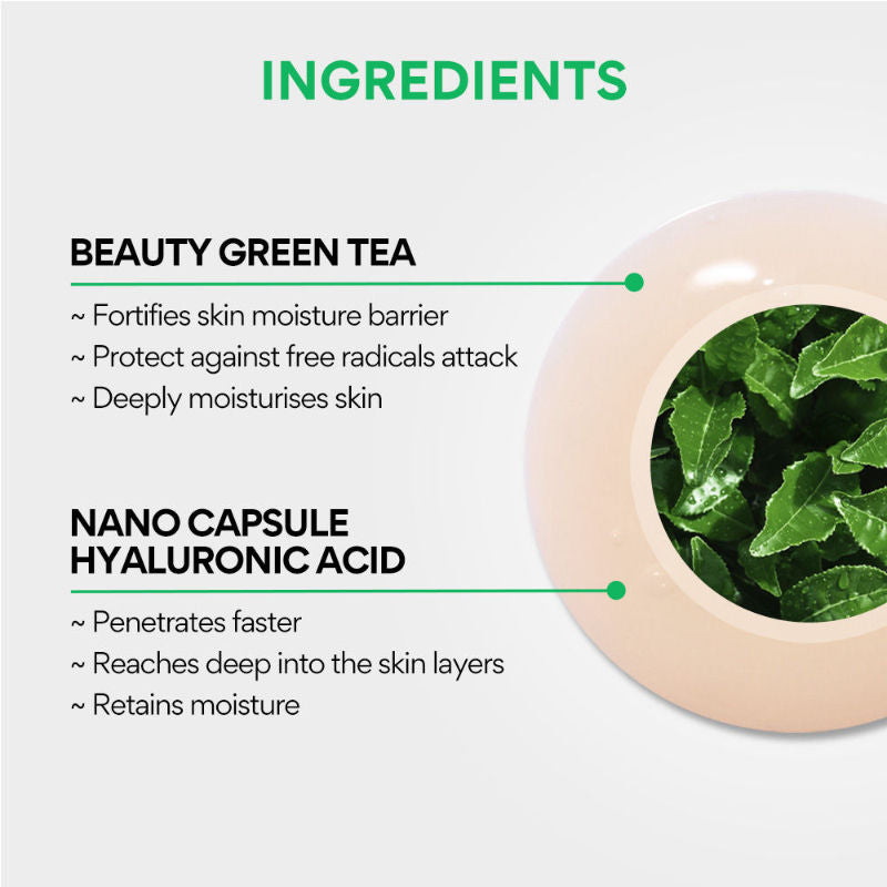 Hyaluronic Acid Green Tea Seed Serum For Glowing & Hydrated Skin