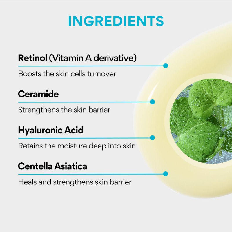 Retinol Cica Repair Ampoule With Hyaluronic Acid, Reduces Skin Blemishes - Sensitive Skin