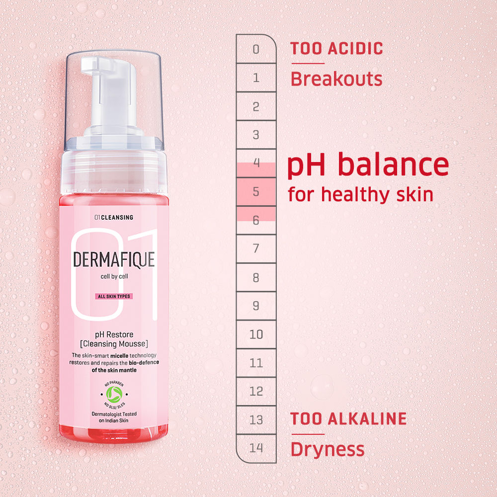 Ph Restore Cleansing Mousse, Foaming Face Wash, Restores And Repairs Skin Barrier