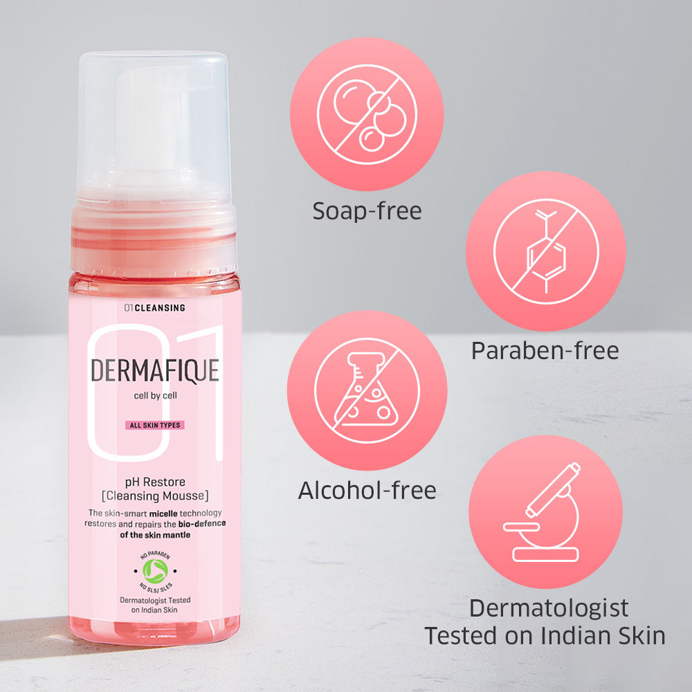 Ph Restore Cleansing Mousse, Foaming Face Wash, Restores And Repairs Skin Barrier