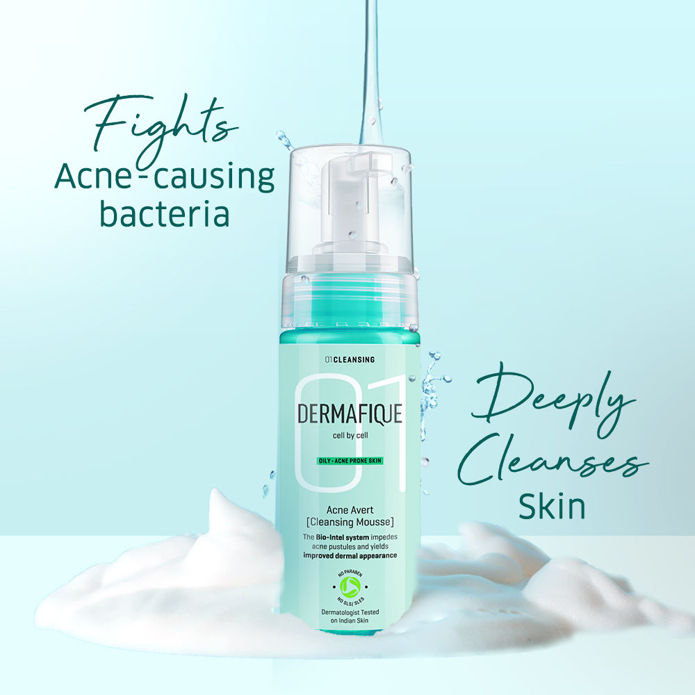 Acne Avert Cleansing Mousse, Foaming Face Wash With Salicylic Acid, Reduces Acne