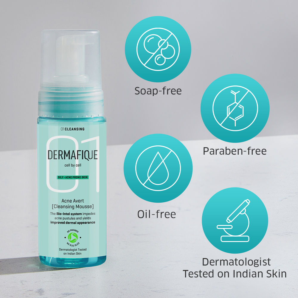 Acne Avert Cleansing Mousse, Foaming Face Wash With Salicylic Acid, Reduces Acne