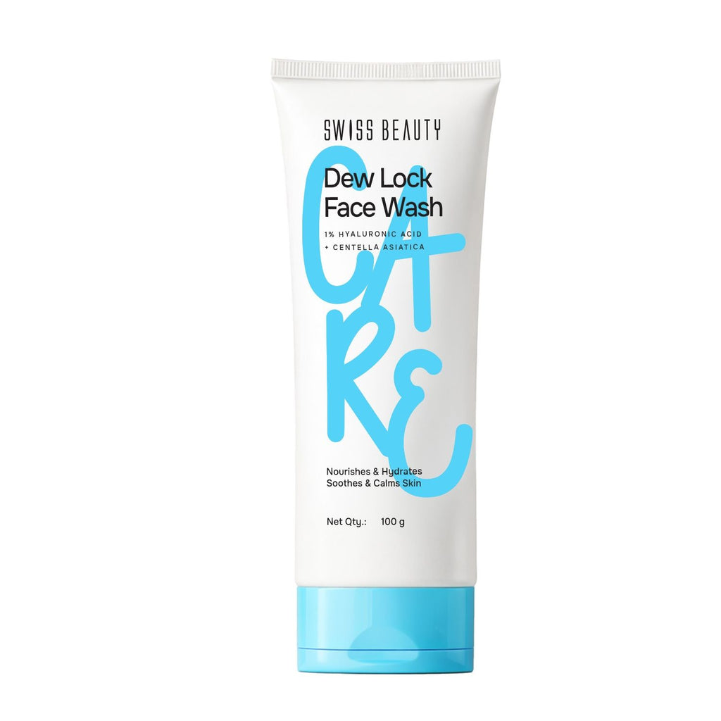 Care Dew Lock Face Wash 1% Hyaluronic Acid & Centella Asiatica, Deep Cleansing Action