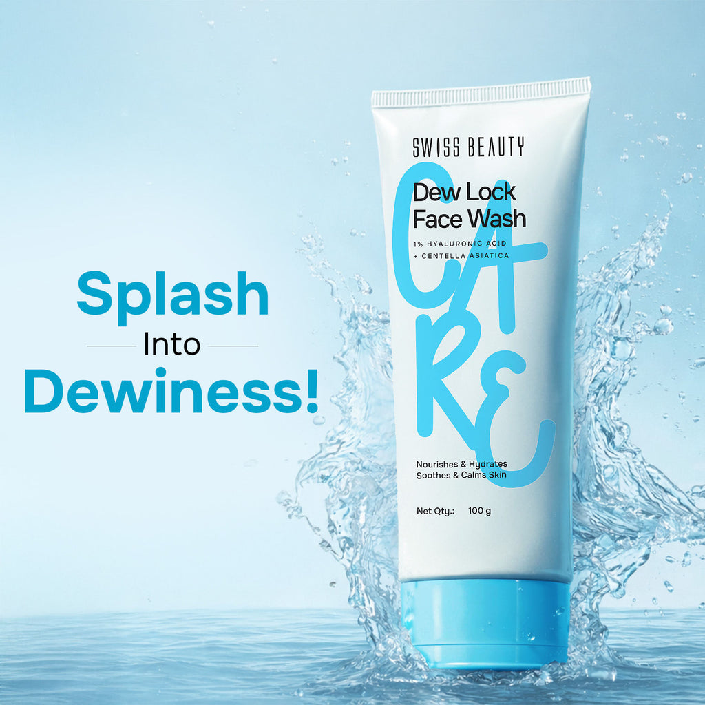 Care Dew Lock Face Wash 1% Hyaluronic Acid & Centella Asiatica, Deep Cleansing Action
