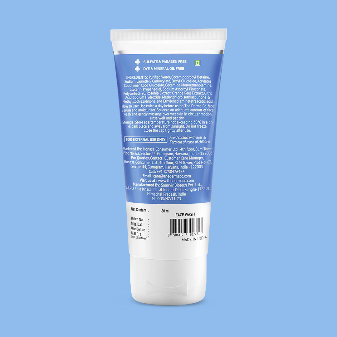 2% Vitamin C Gel Daily Face Wash With Rosehip & Orange Peel Extract
