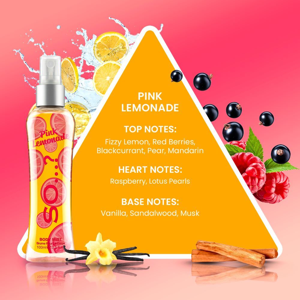 Pink Lemonade Body Body Mist Fragrance Spray For Her