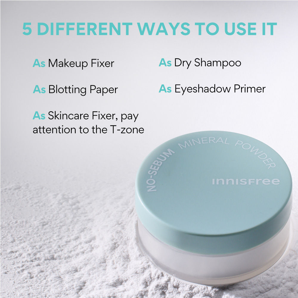 No Sebum Mineral Powder For Oil Control, Makeup Fixer & Reduces Hair Greasiness