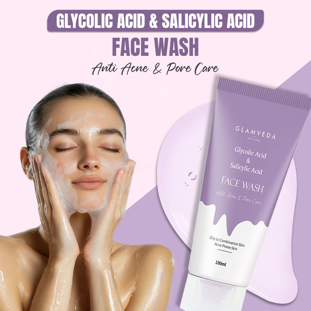 Glycolic Acid & Salicylic Acid Anti Acne & Pore Care Face Wash