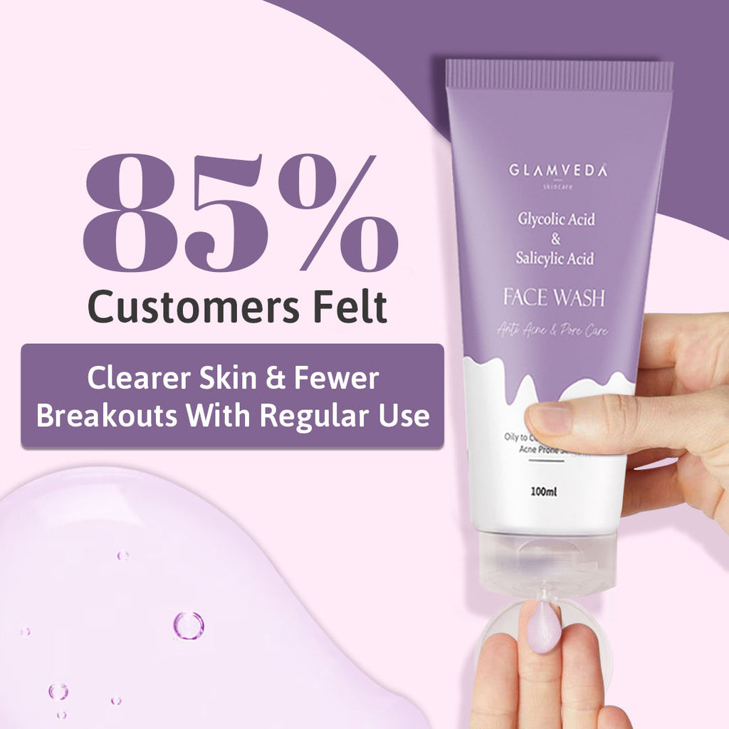 Glycolic Acid & Salicylic Acid Anti Acne & Pore Care Face Wash